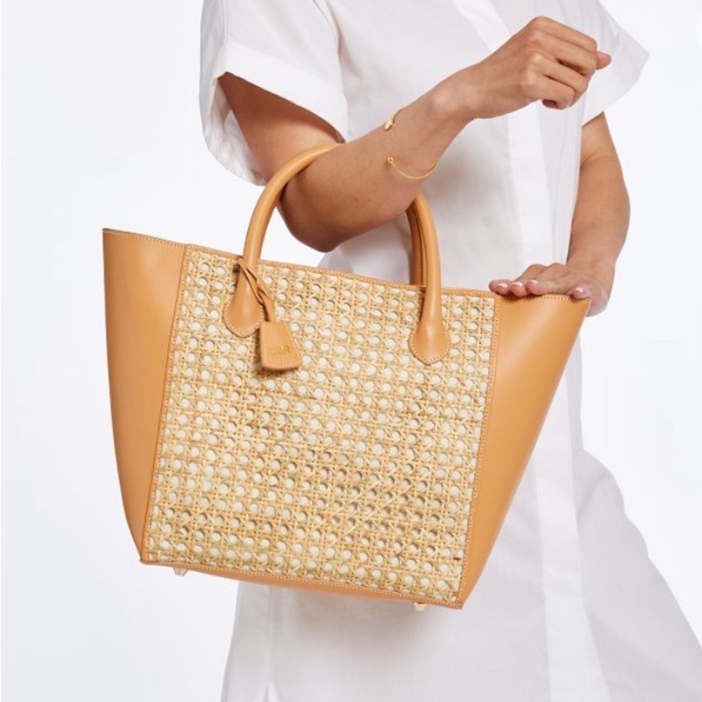 Mark & Graham cane and leather tote